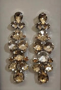 Orecchini Chandelier con Cristalli Champagne
